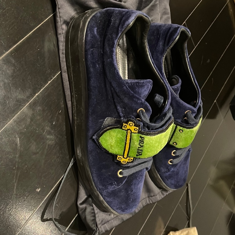 Prada Cahier velvet sneakers